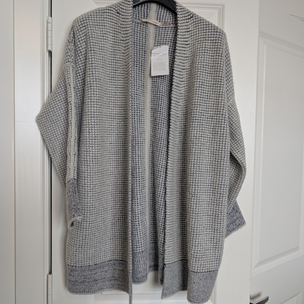 Soft Surroundings Textured Gray Cardigan